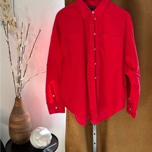 J. Crew Red Women's Button Down Shirt